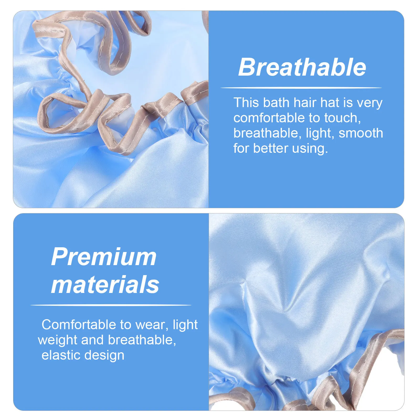 

Women Waterproof Shower Cap Breathable Elastic Bath Hat for Spa Sauna Bathing Hair Cap Shower Caps for Women Bath Hat