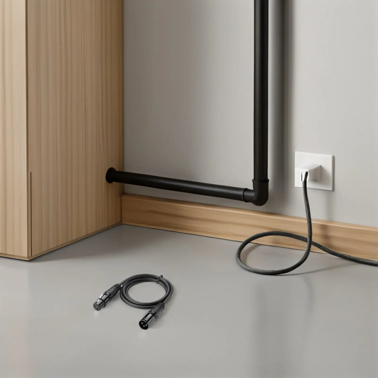 10本入り-1m-dmxケーブル-ブラック-3ピン-xlr-オス-メス-プロ仕様-ステージライトケーブル-ムービングヘッド-パー-スポットライト-アップライティング-dj機器用