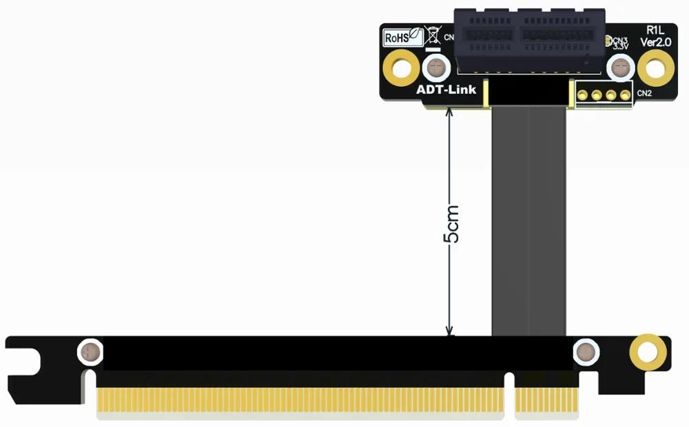 ADT-Link New PCI-E x16 To x1 Extension Cable Riser Board PCIe 3.0 Network Card Flexible Flat Cables Motherboard Extender Adapter