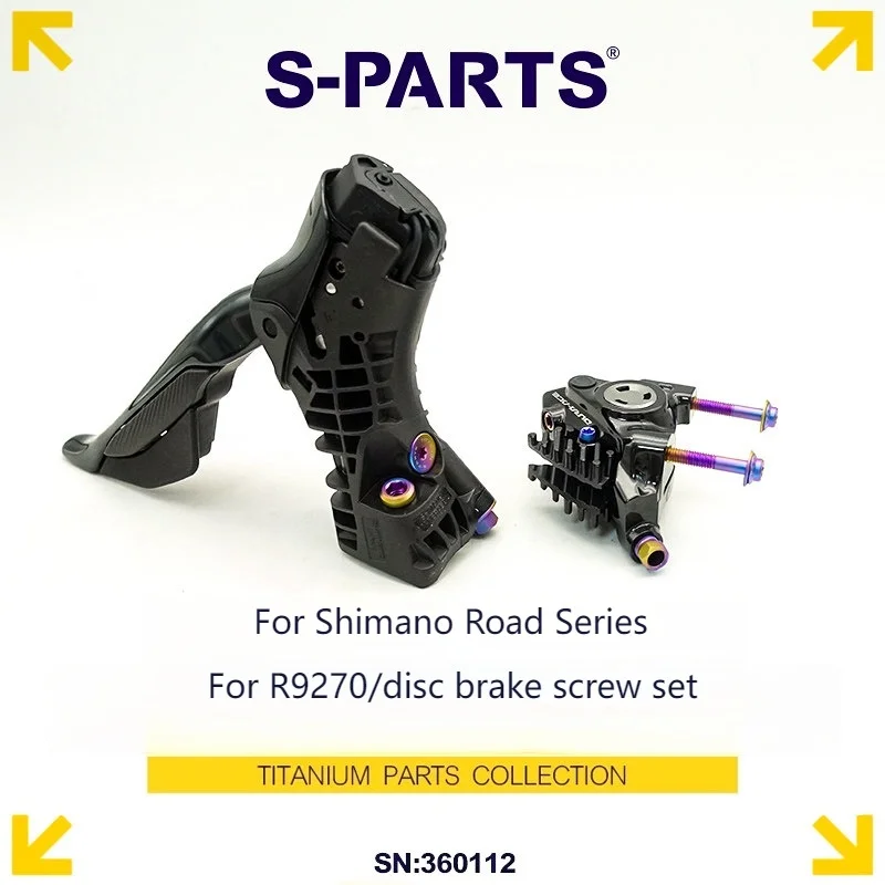 

S-PARTS Disc Brake Titanium Screw Kit for Shimano R9270 Road Series Titanium Screw