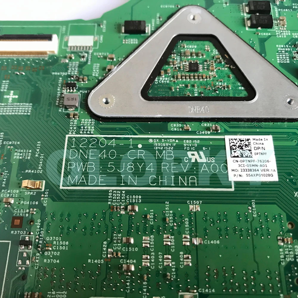 Placa-mãe para laptop 12204-1, para Dell Inspiron 14R 5421 2421 3421, com CPU i3 i5 i7 CN-05HG8X 07GDDC 0606R4 100% testada