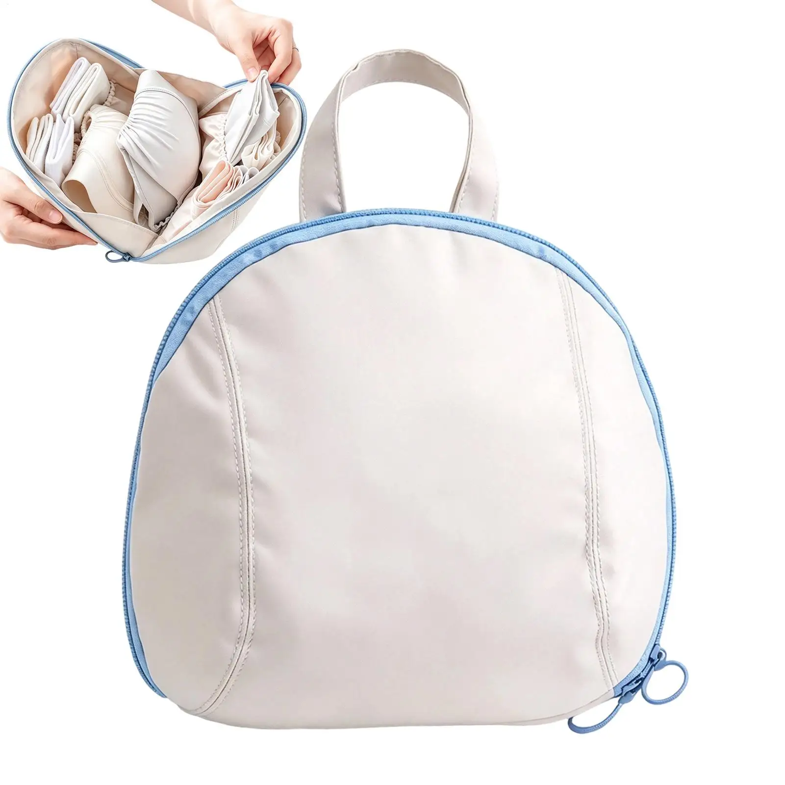 Underwear Travel Bag 3-in1 Multi-Compartment Underwear Travel Organizer Bag Separate Bra Panties Socks Storage Bag Panties Bag
