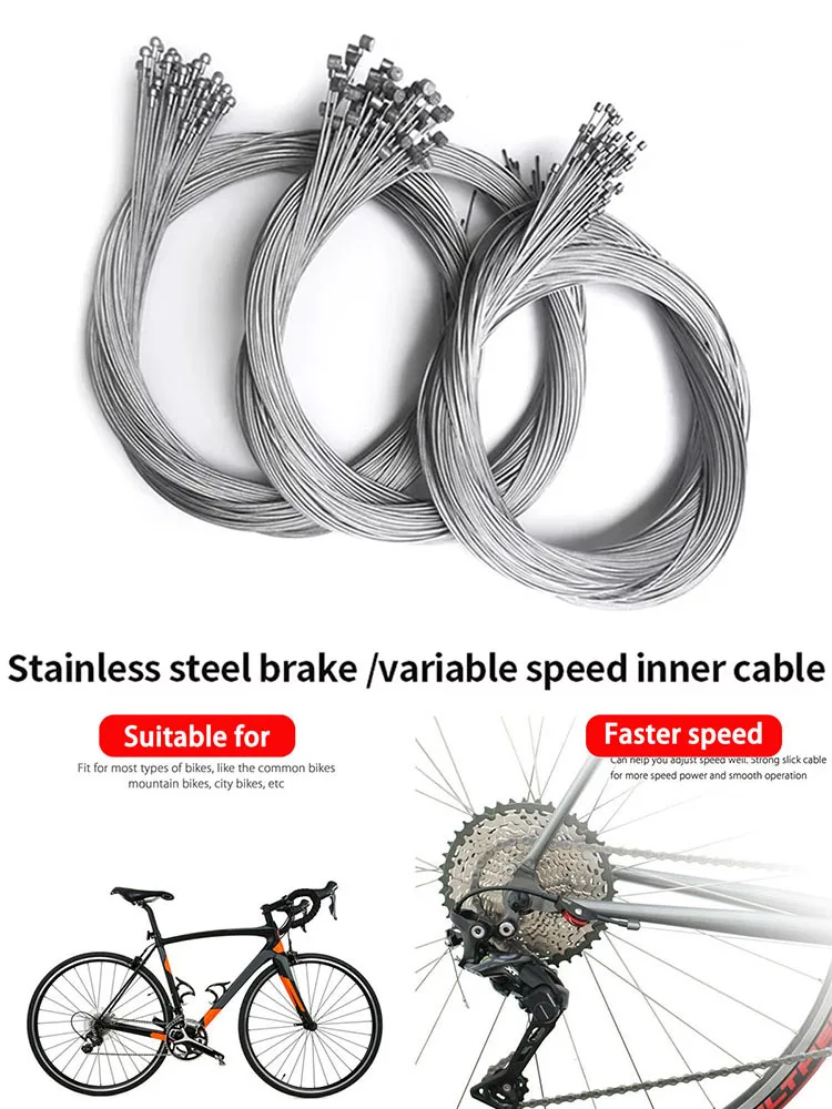 AliExpress NONE PINMOAP 1/5/10PCS Brake/Transmission Cable Stainless Steel Cable Precise Speed Shifting Durable Mountain Road Bicycle Accessorie