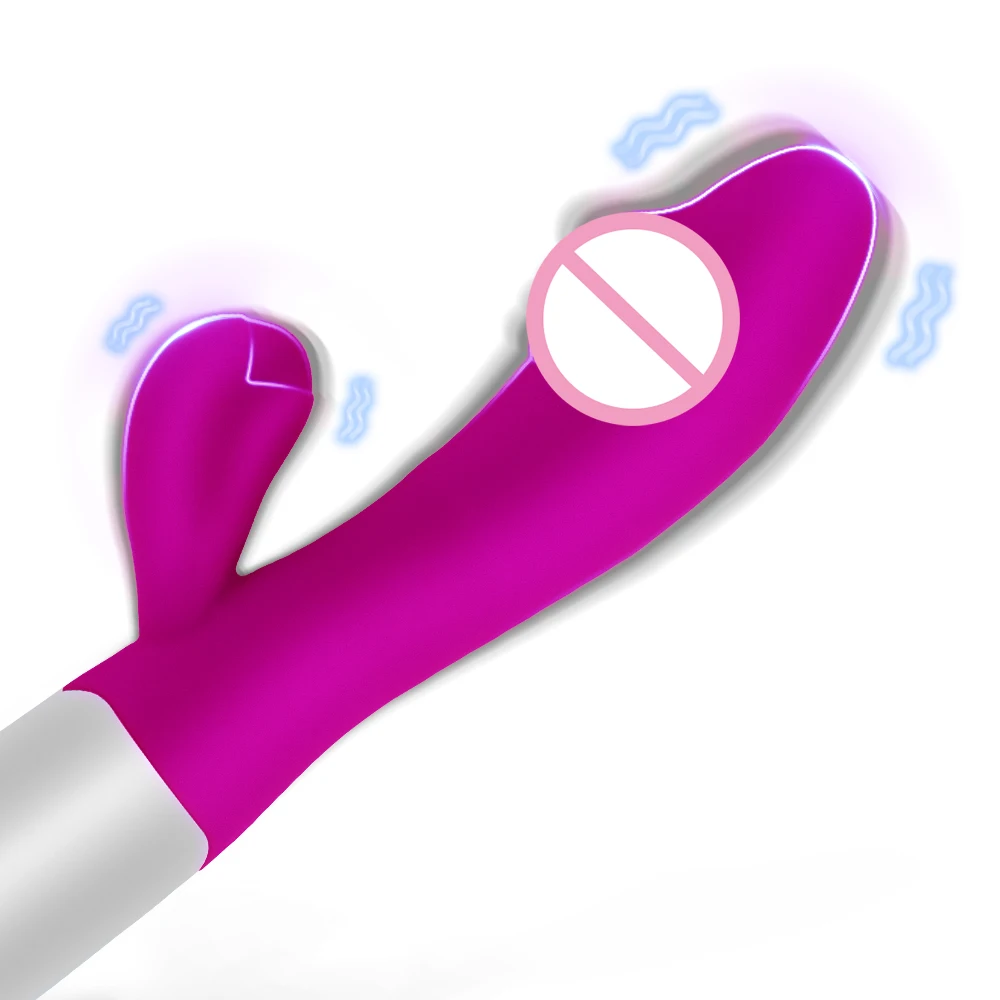 Rechargeable Dildo Rabbit Vibrator Dual Vibration G Spot Vagina Massager AV Stick Clitoris Sex Toys for Women Female Masturbator