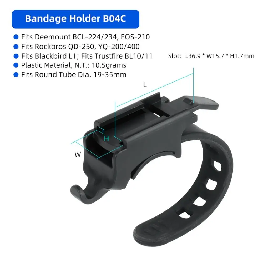 AliExpress NONE MTB Bicycle Stand Mount Lamp Bracket Quick Mount Headlight Adapter for Rockbros QD-250 YQ200/400 Blackbird L1
