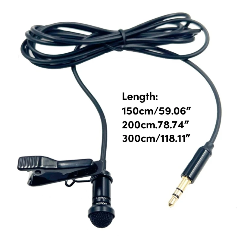 Micrófono portátil de solapa con Clip, Clip de corbata Jack de 3,5mm para teléfono inteligente, PC, solapa con Clip para hablar