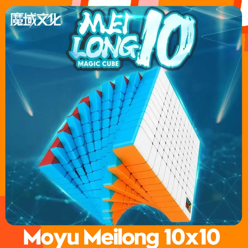 MoYu MFJS MeiLong 10x10 Magic Speed Cube Stickerless Professional Fidget Toys Meilong 10 10x10 Cubo Magico Puzzle