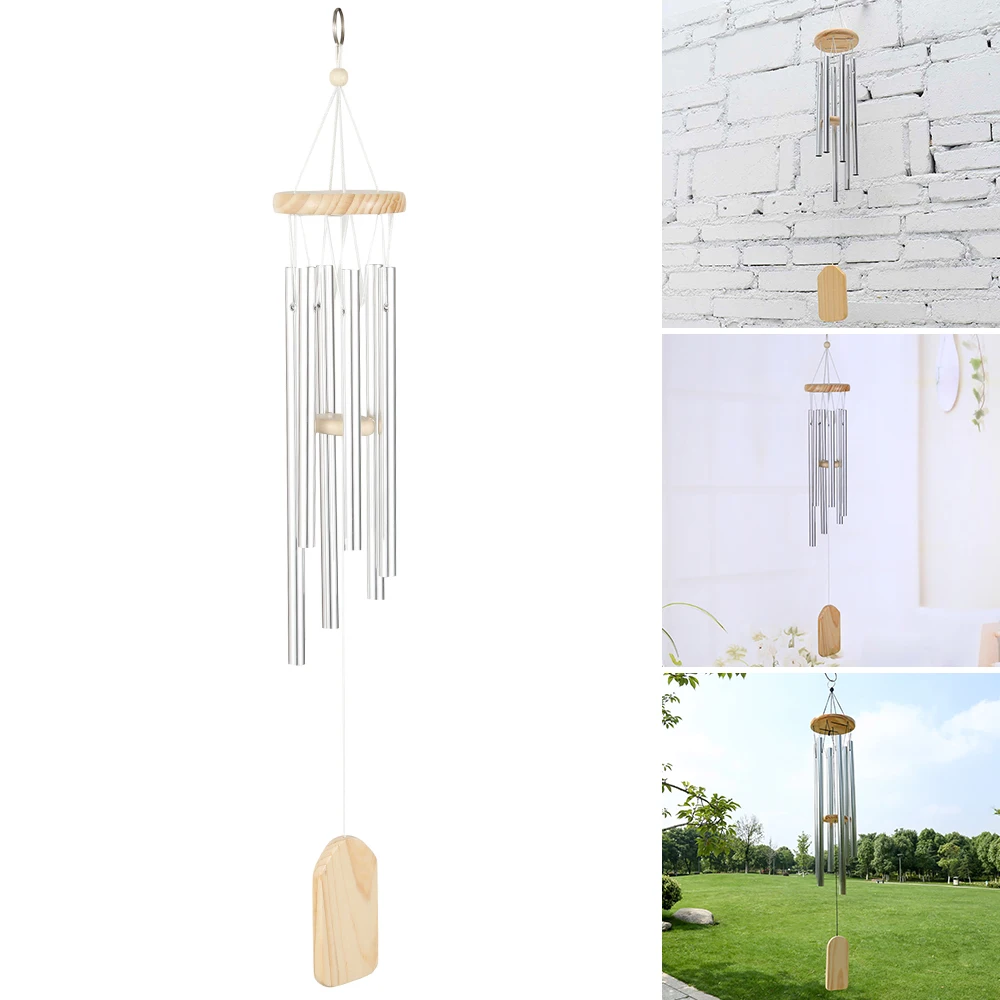 6 Pipe Wind Chimes Garden Home Eaves Hanging Decoration Room Garden Good Luck Decoration Patio Eaves Hanging Decoration