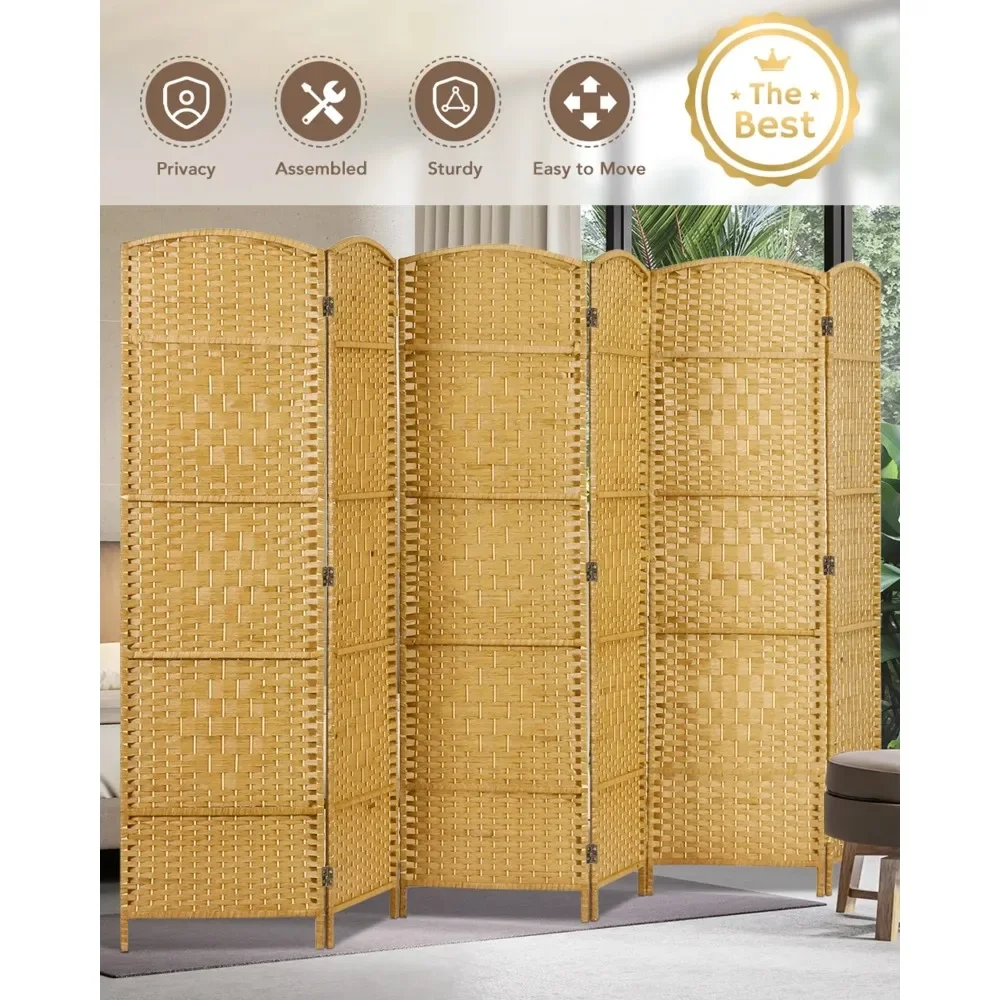 

Room Divider 6ft High Extra Wide Privacy Screen, Foldable Privacy Screen, Freestanding, Natural