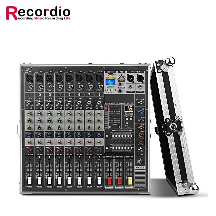 GAX-MK290 Professional 8-channel Powerful Amplifier Mixer Wireless Microphone Integrated Machine For Stage Performances