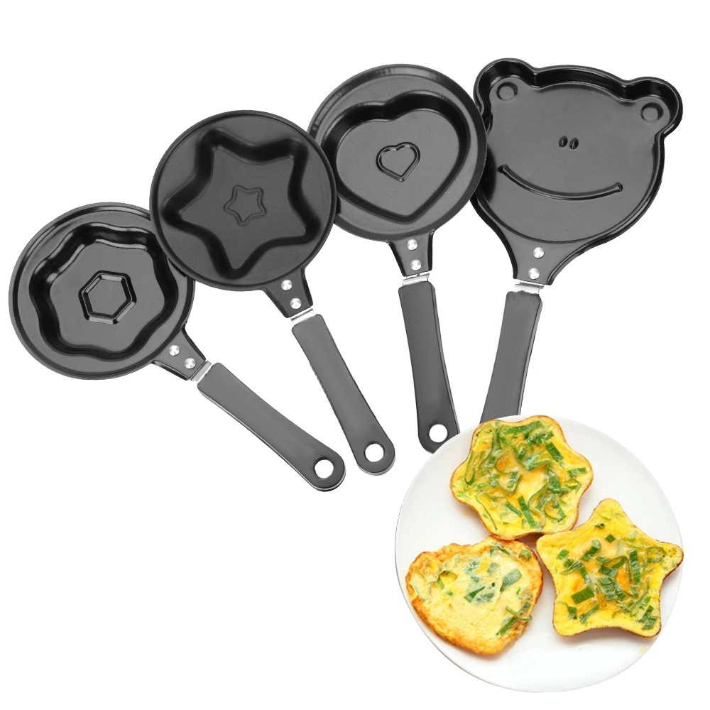 Mini olla para freír huevos para desayuno, molde para huevos, sartén con tapa para tortilla, sartén antiadherente, máquina para hacer tortitas, herramientas de cocina