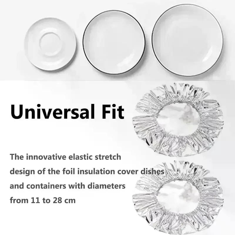 Food Grade Aluminum Foil Film Insulation Cover Table Food Insulation Reusable Aluminum Foil Food Wrap 20pcs