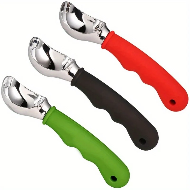Cuchara para helado de acero inoxidable con mango cómodo, excavadora duradera de bolas de fruta de acero inoxidable 304 para sandía y hielo C