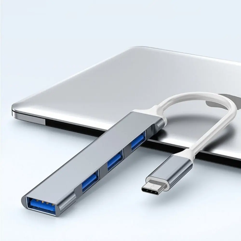 

4 Port USB 3.0 Hub Multiport OTG Type C Splitter Stable High Speed USB&Type-c Adapter for PC Computer Accessories Game Player