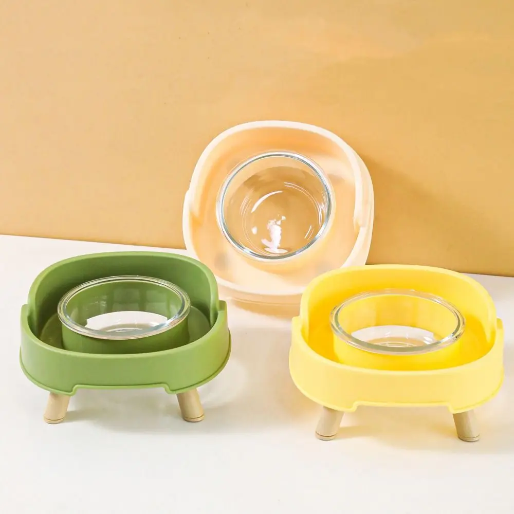 Plastic Pet Dog Cat Bowl Drinking Water Protect Cervical Vertebra Pet Four Legged Bowl Large Capacity Anti-Choking