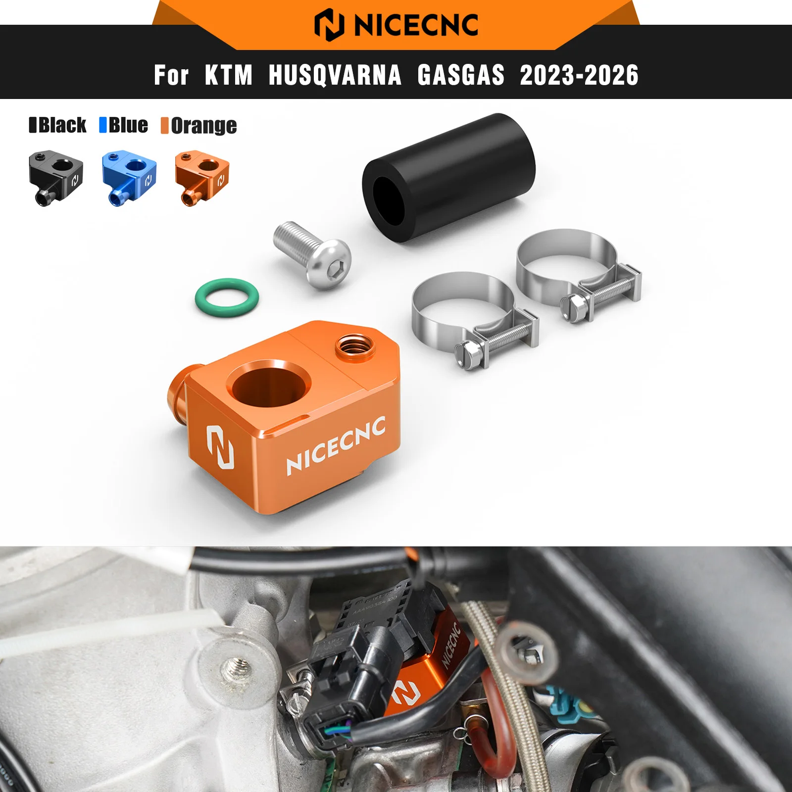 

NICECNC For KTM EXC 300 250 XCW 2024-2026 TBI Crankcase Pressure Sensor Bracket For KTM SX 125 250 300 XC 2023-2026 TBI Enduro