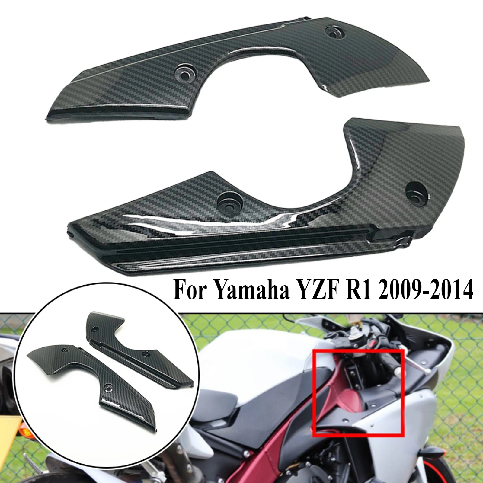 For Yamaha YZF R1 2009-2014 Front Air Dashboard Intake Cover Fairing Fit Instrument Panel Air Inlet Cowl Replacement Parts