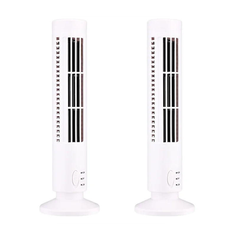 

A83X-2X New USB Tower Fan Bladeless Fan Tower Electric Fan Mini Vertical Air Conditioner, Bladeless Standing Fan White