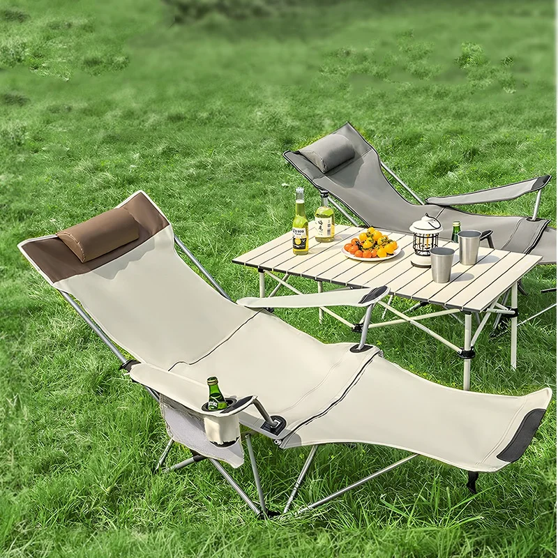 Adjustable outdoor folding chair, thick and portable folding lounge chair for two use, office nap folding chair wholesale