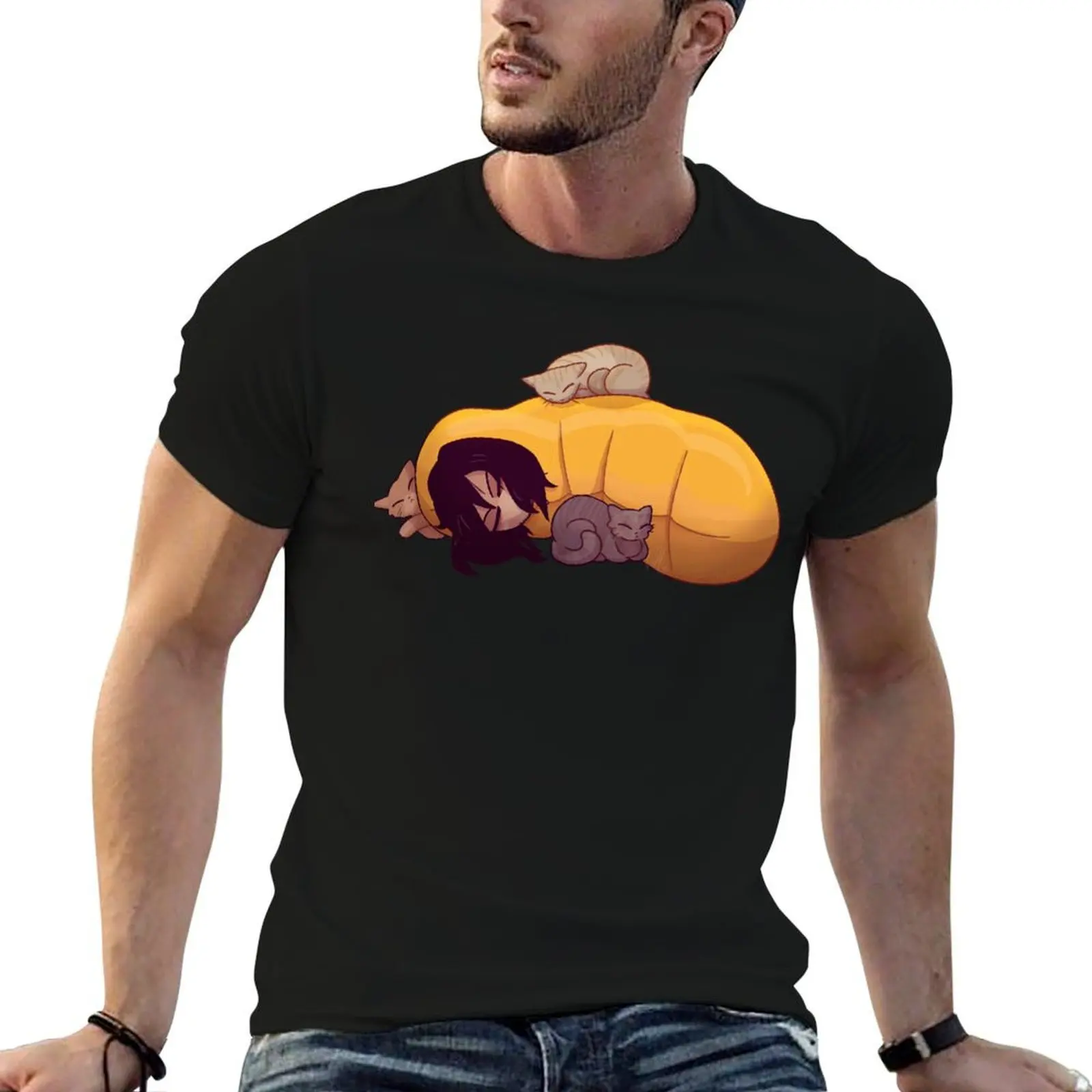 Cat Nap - Aizawa Shouta T-Shirt anime shirt anime t shirts Men's t shirts