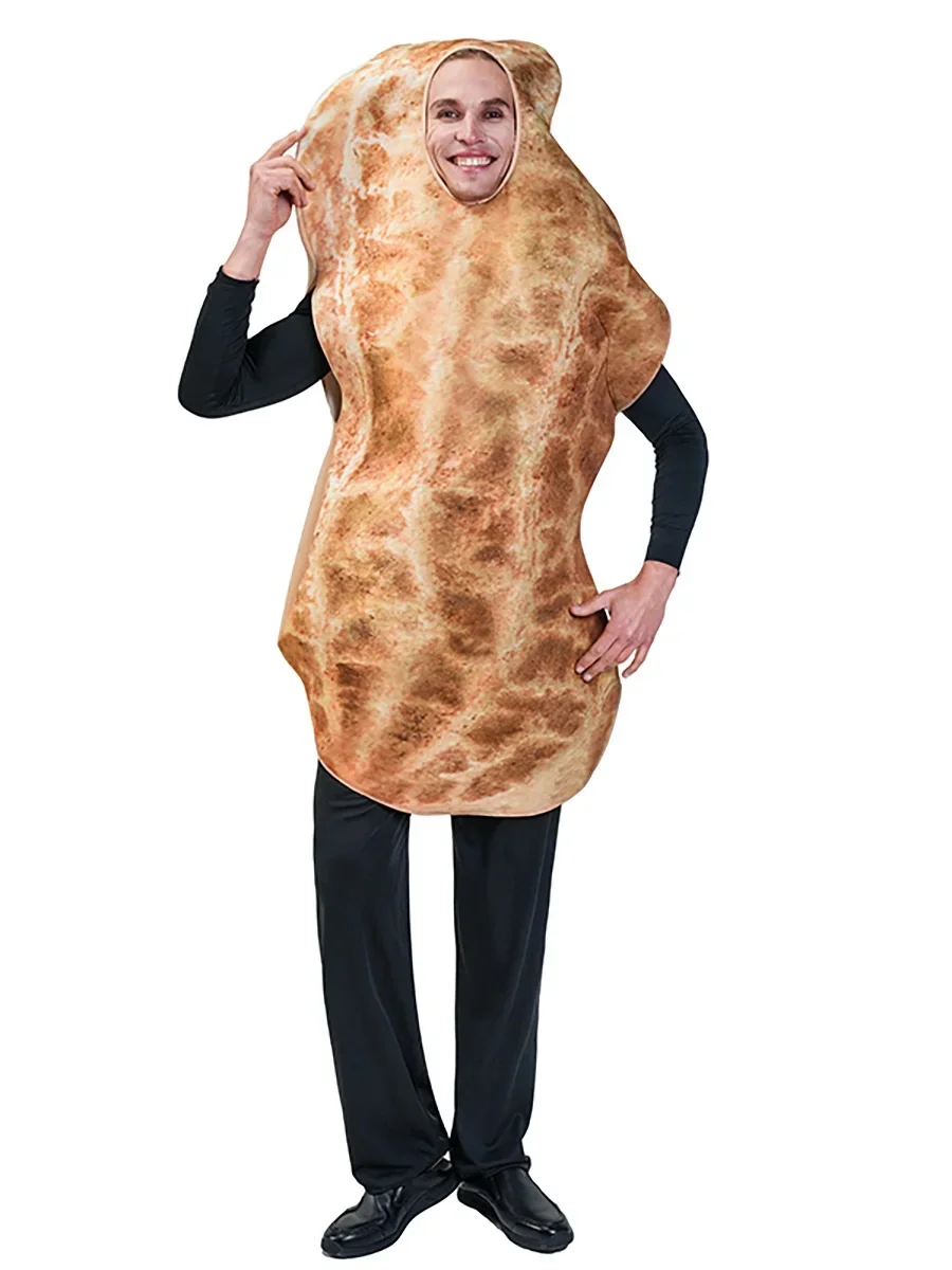 

New Style Food Role Vegetable Funny Peanuts Cosplay brown Top Costume Outfit Funny for Adult Halloween