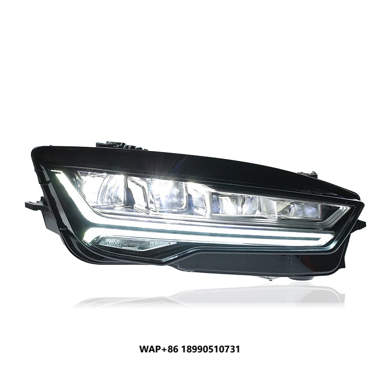 

Подходит для A7 2011-2018, модернизированная фара в сборе, новые дневные ходовые огни RS7, светодиодные линзы, стример, рулевое управление