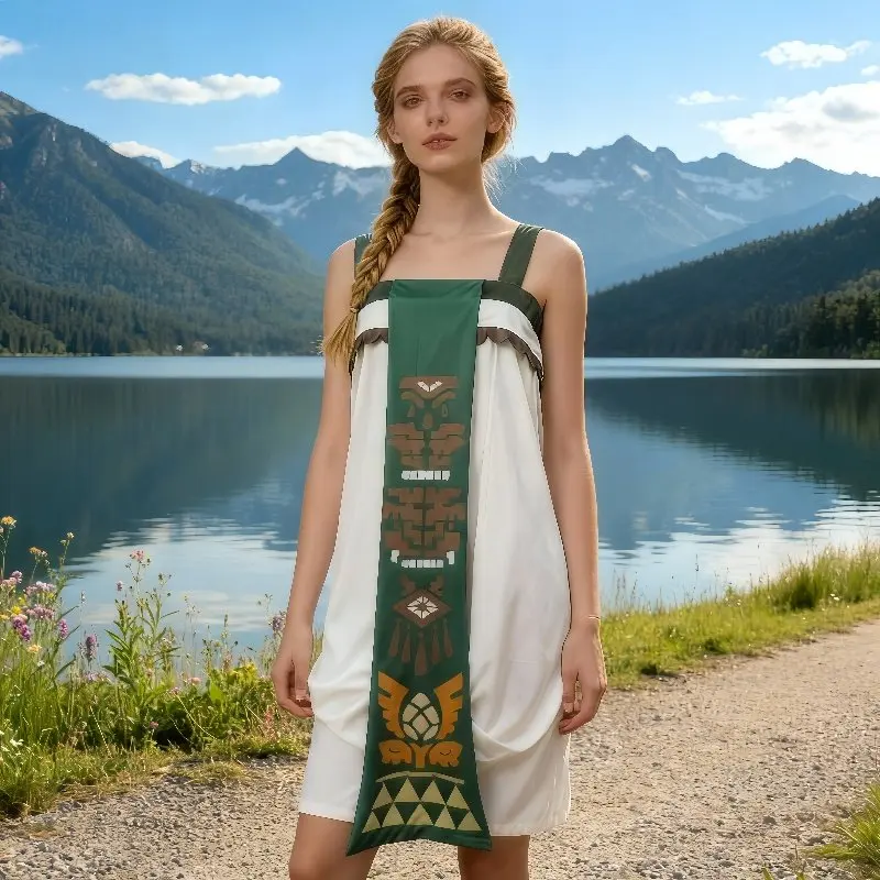 

Костюм принцессы Зельды в стиле аниме, женская пижама из ледяного шелка, летняя ночная рубашка на подтяжках, подарок подруге