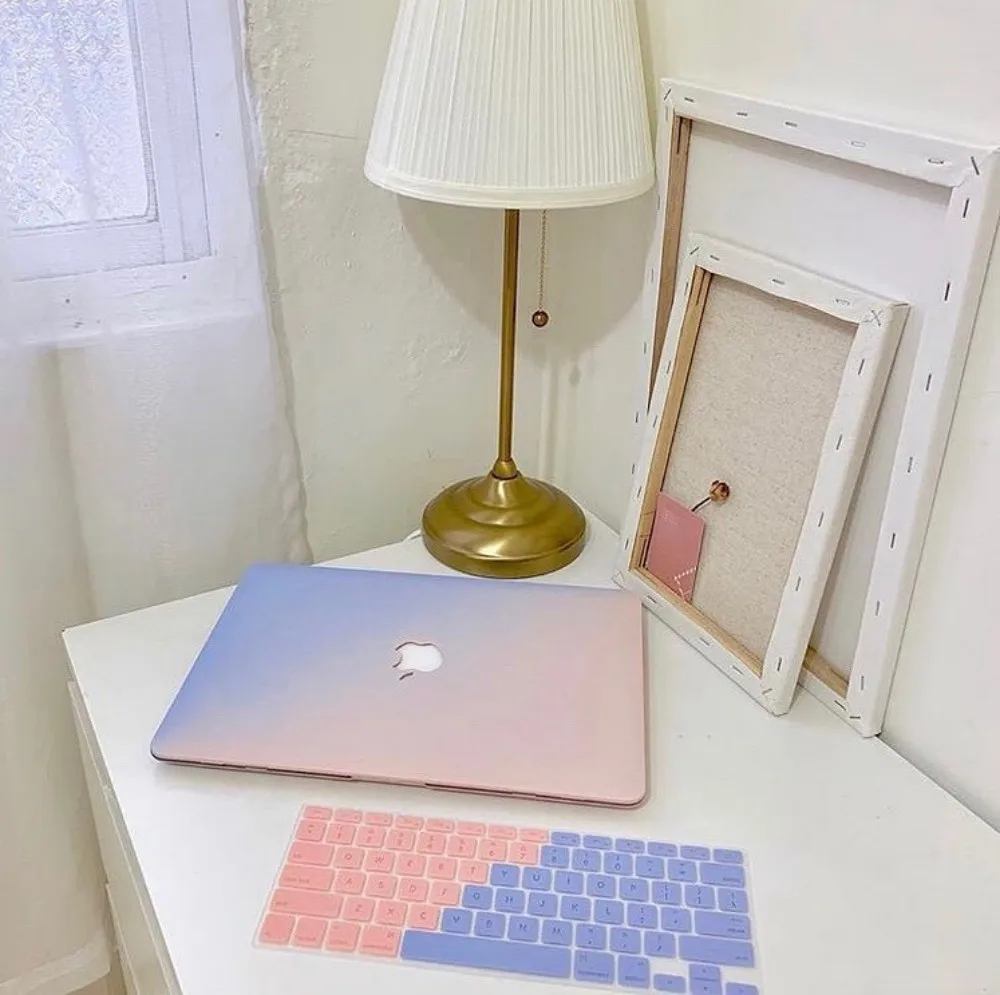Slim Gradient-Coloured Protective Case Laptop Case for MacBook Air M4 Pro 13 M2 2022 Cover M1 2023 Pro 14 16 M3 2024 Hard Shell