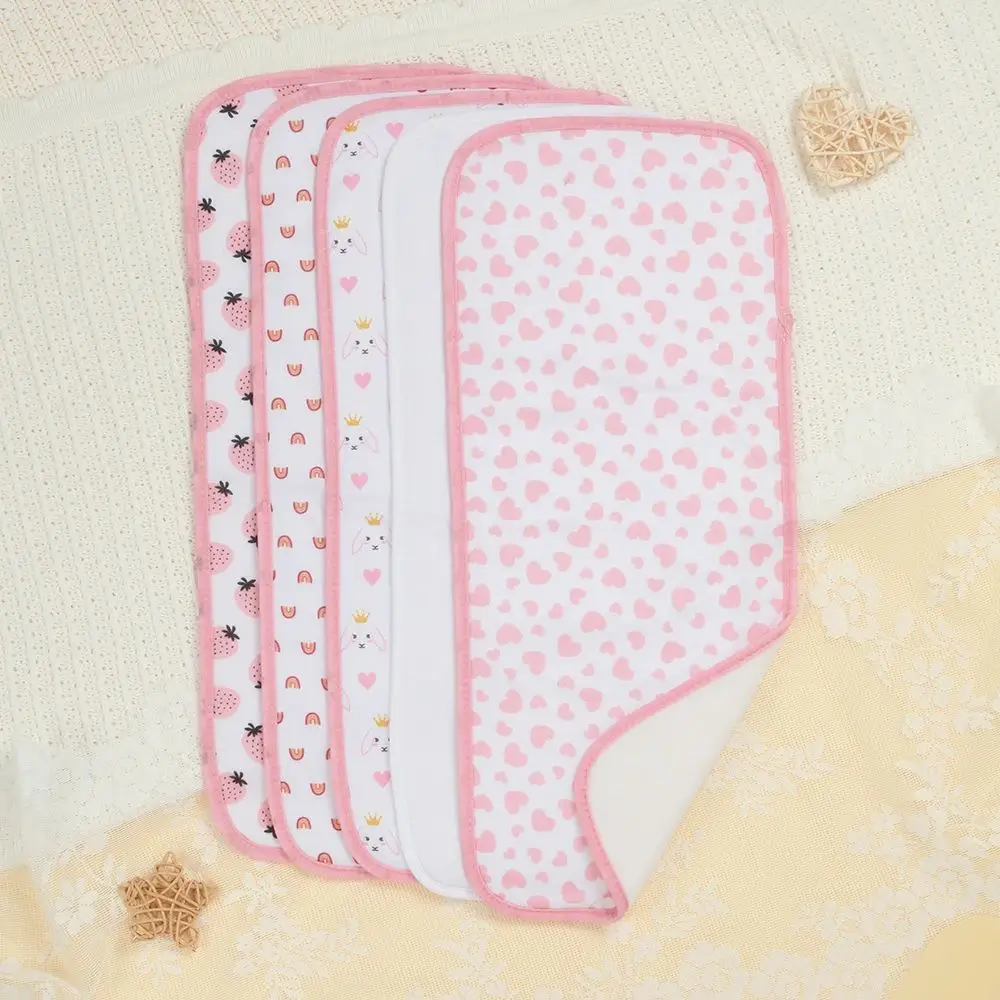 

Салфетки для отрыжки для девочек - 5 шт., мягкие и плюшевые салфетки для новорожденных, супервпитывающие детские полотенца для отрыжки молоком