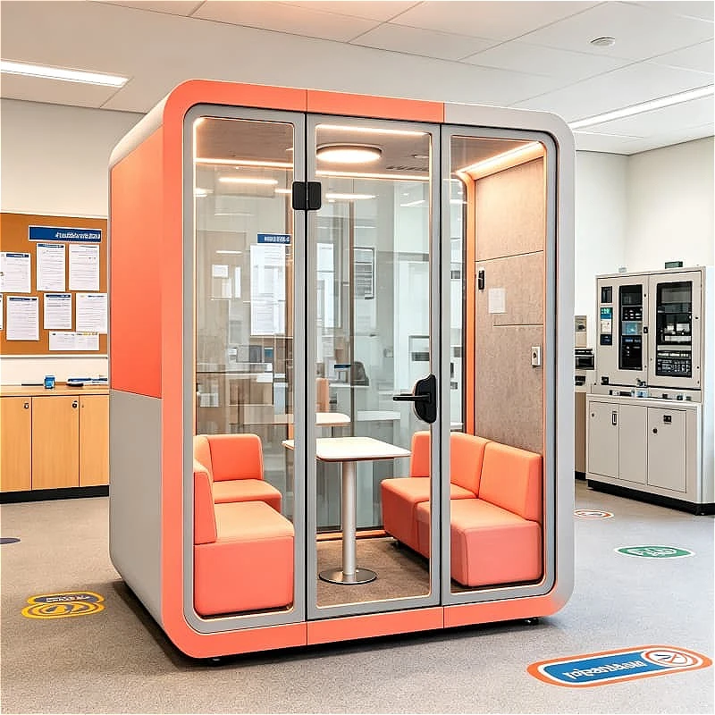 Aluminum Frame Soundproof Pod Acoustic Booth Office Cabin with Glass Door for Open Plan Workspace Customized High Quality