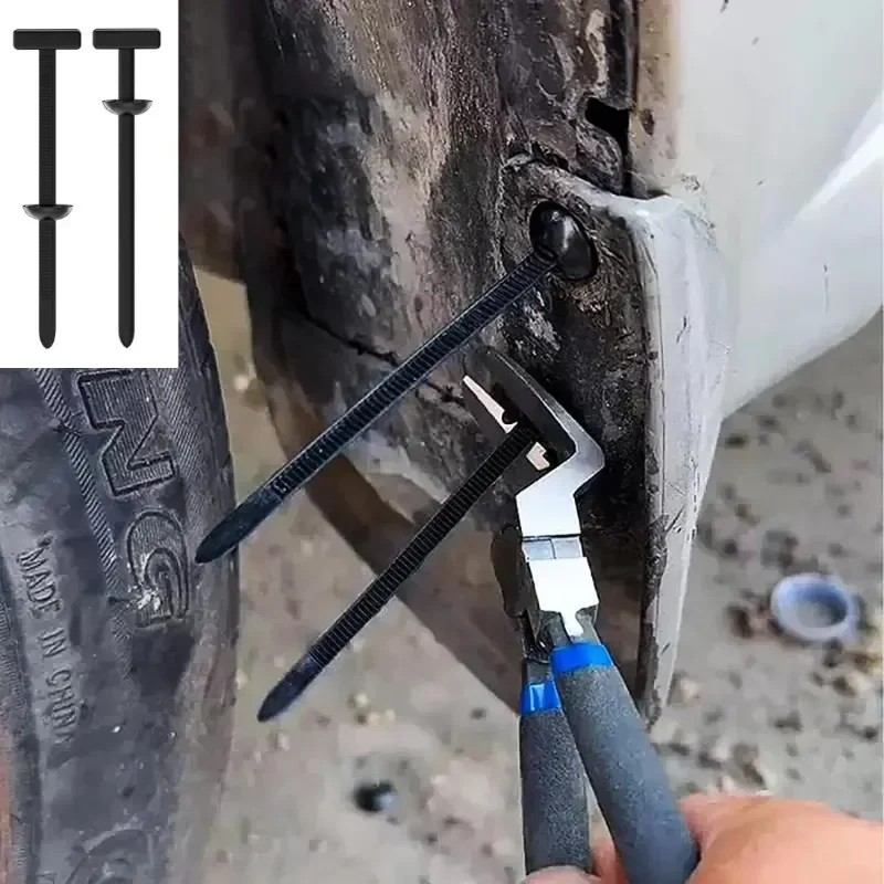 Universal Nylon Cable Tie Buckle Heavy Duty Zip Ties with Pin Button Fastener Self-locking Zip Ties Car Repair Fastening Straps