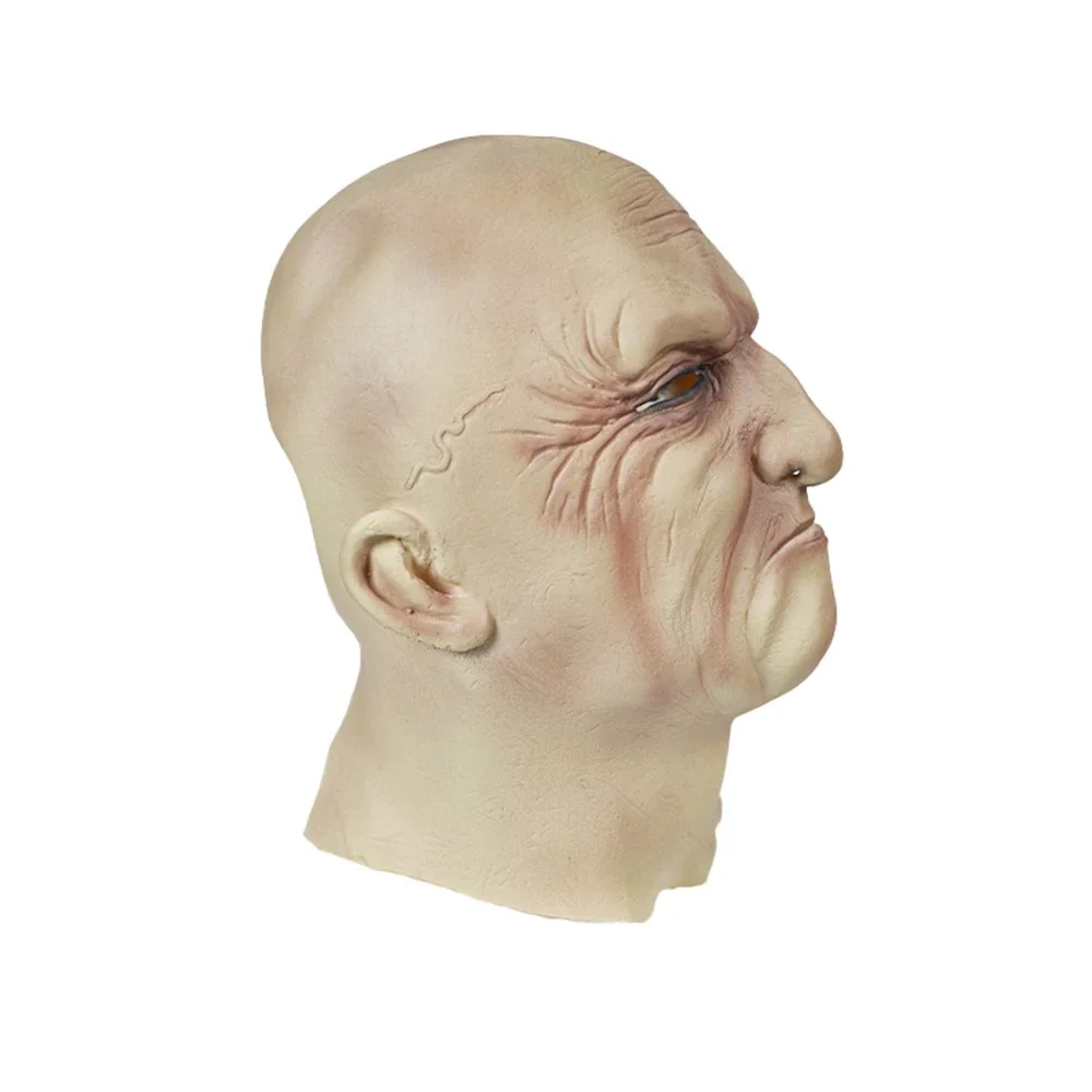 유니섹스 갱스터 대머리 마스크, 공포 주름진 노인 코스프레, 할로윈 파티 카니발 재미있는 라텍스 마스크 헤드기어