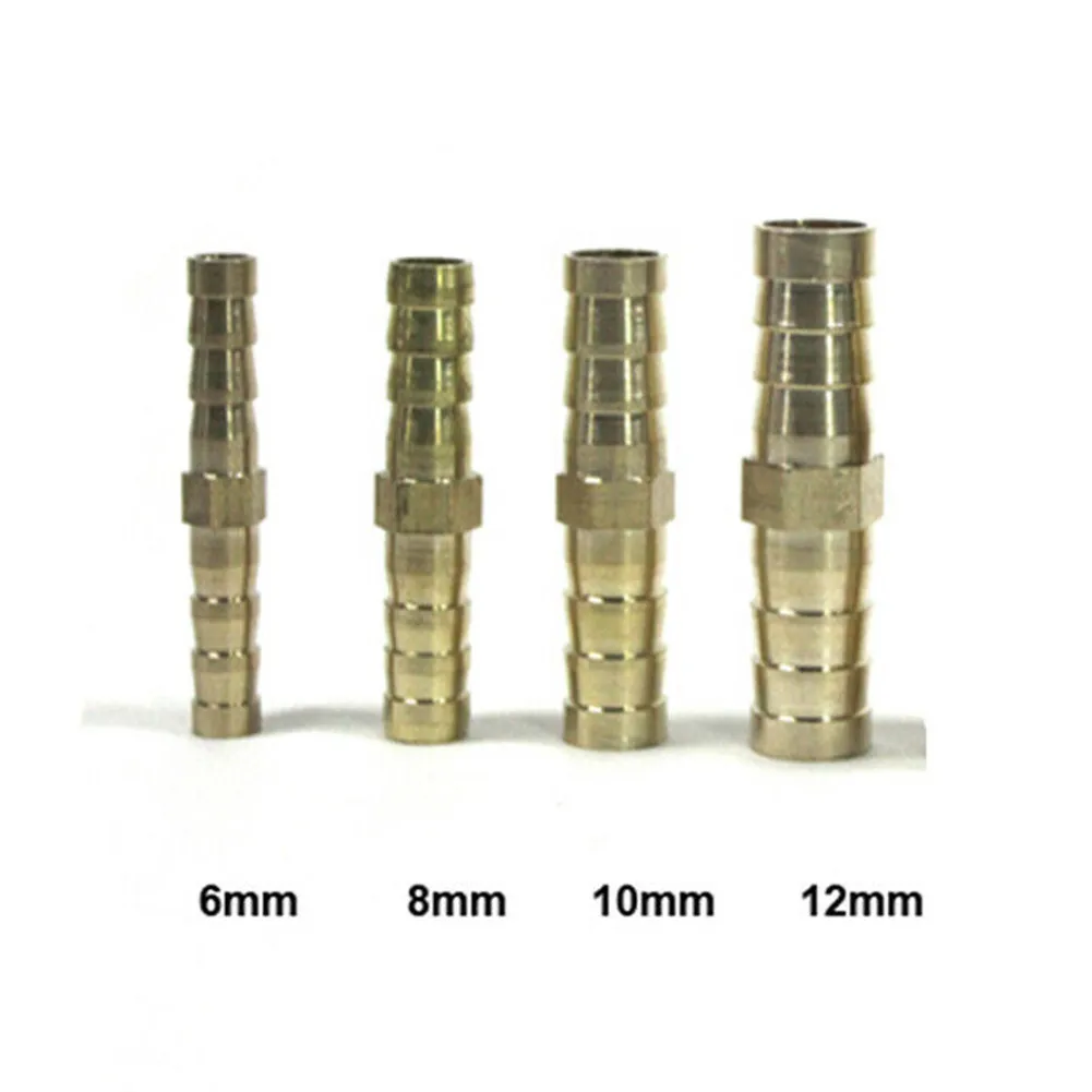 Connector Pipe Joint Replacement Accessory Circular Forging Fuel Hose Metal Nipple 2-Way Straight Adapter Fitting