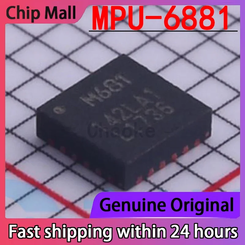 

5PCS Brand New Original MPU-6881 Silk Screen M681 Packaging QFN24 Attitude Sensor/gyroscope Genuine