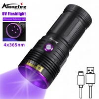 80W 365nm UV High Power Ultraviolet Flashlight USB Rechargeable Black Light Torch Curing Money Ore Scorpion Fluorescent Detector