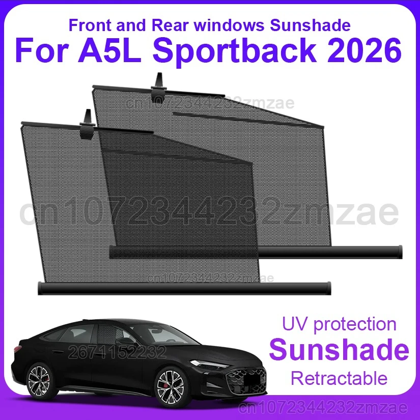 

For Audi A5L Sportback 2026 Side window Car sunshade, sunscreen and UV protection curtains,Customizable Car interior Accessories