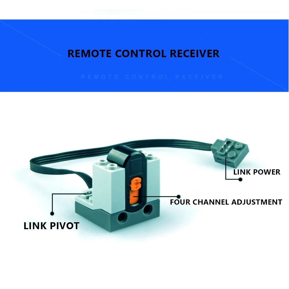 Juego de bloques de construcción de receptor IR RX 8884, accesorios de ladrillo, función de Control principal para funciones de potencia