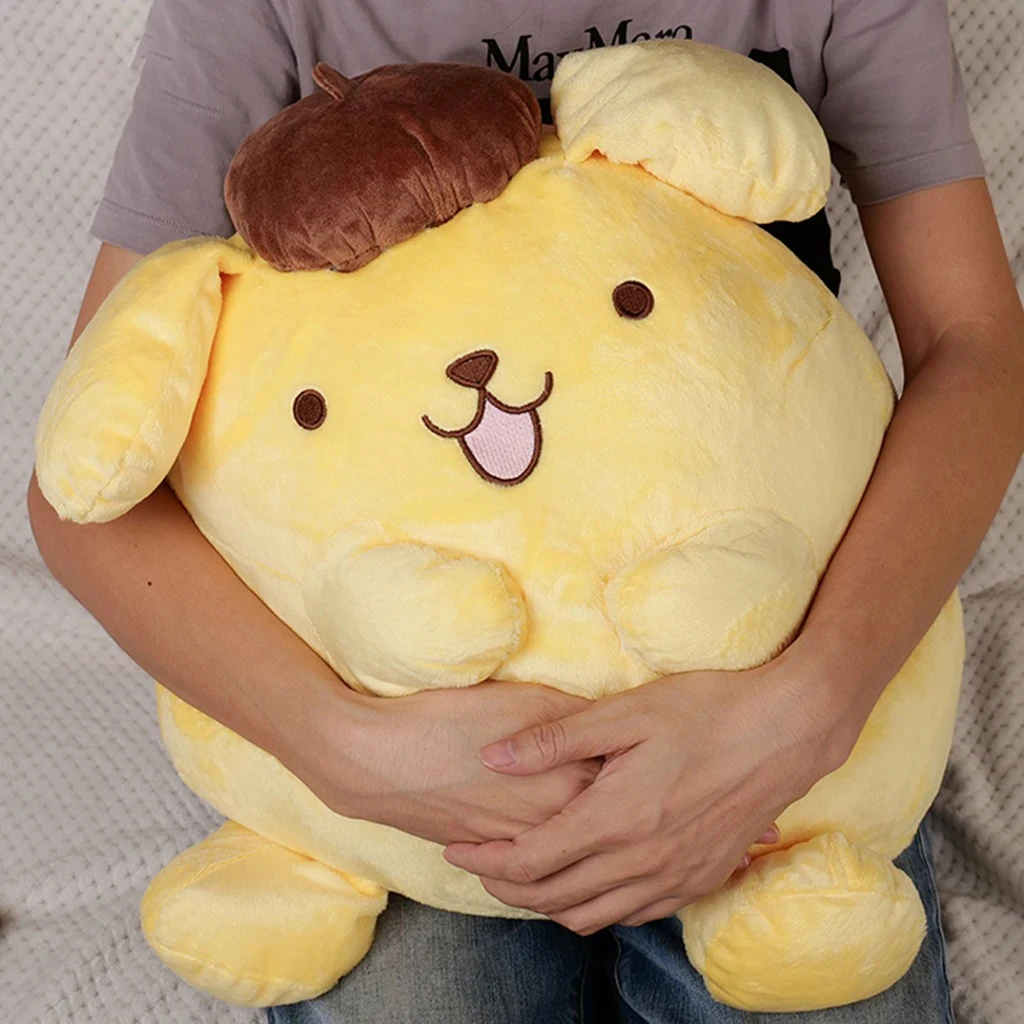 40/50cm Sanrio Pompompurin Stuffed Plush Toys Big Size Lovely Pillow Gift Kids Super Soft Pom Pom Purin Plushie Doll Room Decor