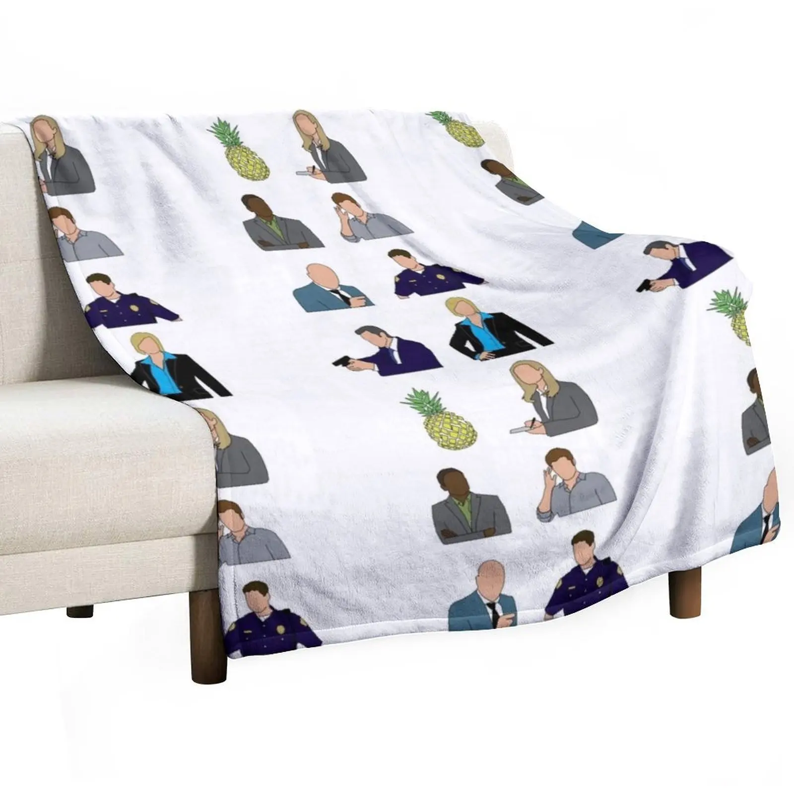 Psych characters Throw Blanket Bed for sofa Soft Plush Plaid Blankets