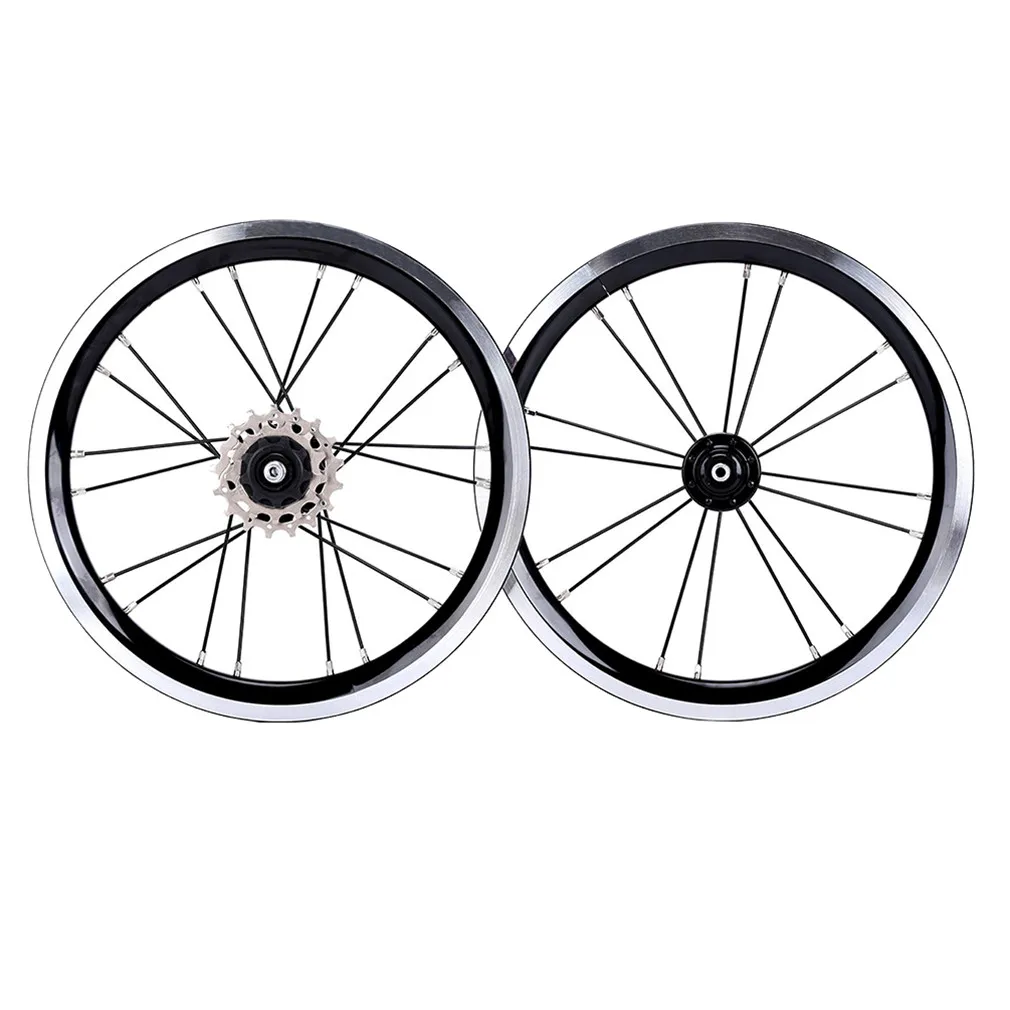 Litepro Folding Bicycle 14Inch 74 85MM Single External 3 Speed Wheelset Bicycle Disc V Brake Rims 20MM Alloy Wheels