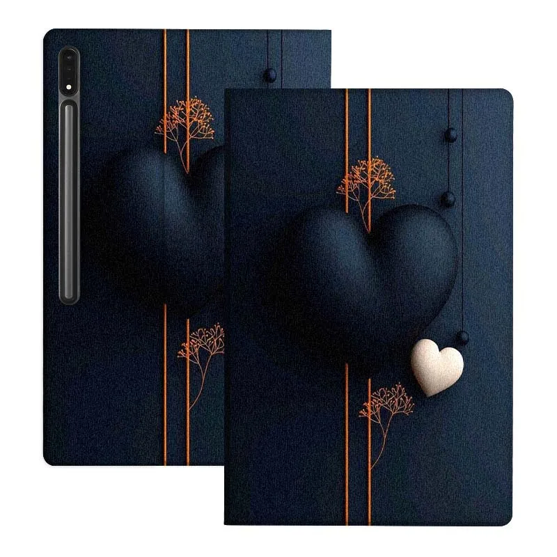 

Carbon Fiber Love Heart Flower For Samsung Galaxy Tab S10 S9 S8 S7 FE Lite Soft Flexible Support Tablet Case Gift