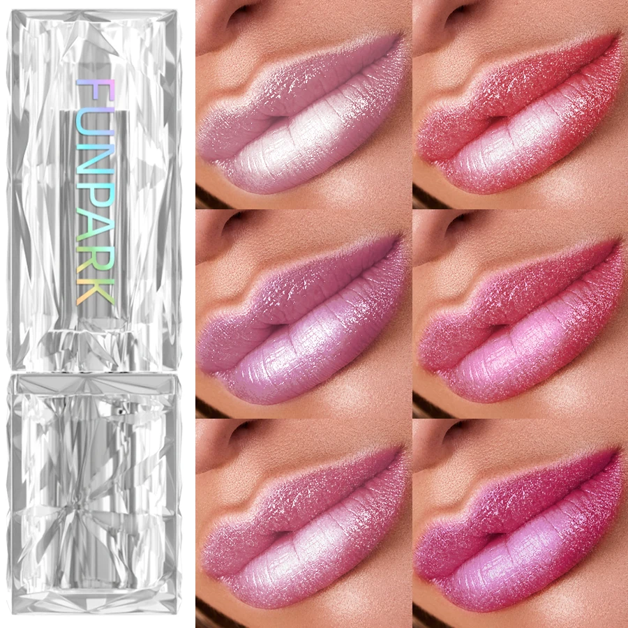 7 色パール調ピンクメタリックグリッターベルベット口紅防水長期持続韓国メイクアップギフトマットシマーリップティント
