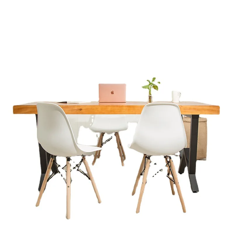 

Loft computer desk wrought iron solid wood Nordic modern creative simple American style