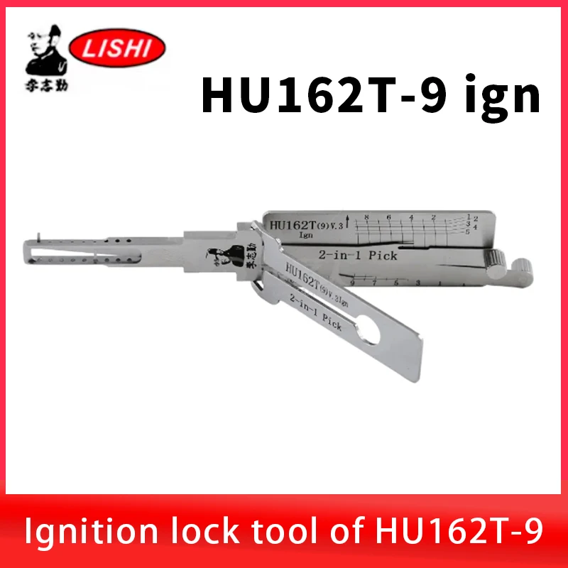 HU162T-9 ign LISHI 2 en 1 Herramienta para abrir cerraduras de encendido y puertas de coches, herramienta de cerrajería automotriz