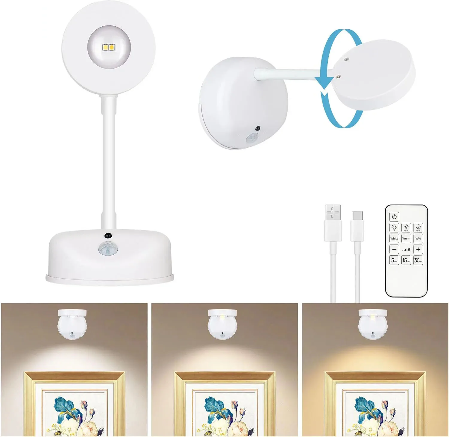 lampe-de-nuit-avec-capteur-de-mouvement-projecteur-mural-led-usb-rechargeable-2000mah-360-°-decoration-rotative-pour-la-chambre-a-coucher