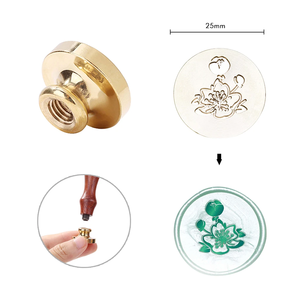 

F2 Little Daisy Diy Art Decor Student Handbook Decoration Retro Seal Wax Stamp Head Card Envelope Wedding Invitation Craft