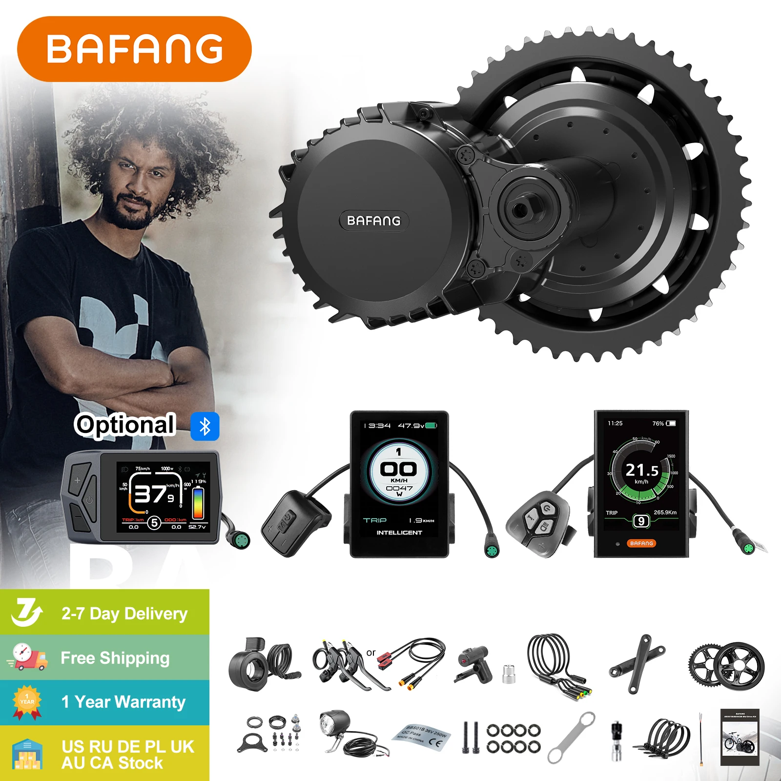 

Bafang M615 48V 52V 1000W BBSHD BBS03 Mid Drive Motor Electric Bike Conversion Kit DIY E bike Powerful 8fun MM G320.1000 Engine