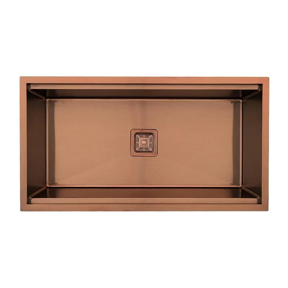 45 Inch Rose Gold Single Bowl Sink Kitchen Sink SUS304 Stainless Steel Undermount Workstation Kitchen Sink