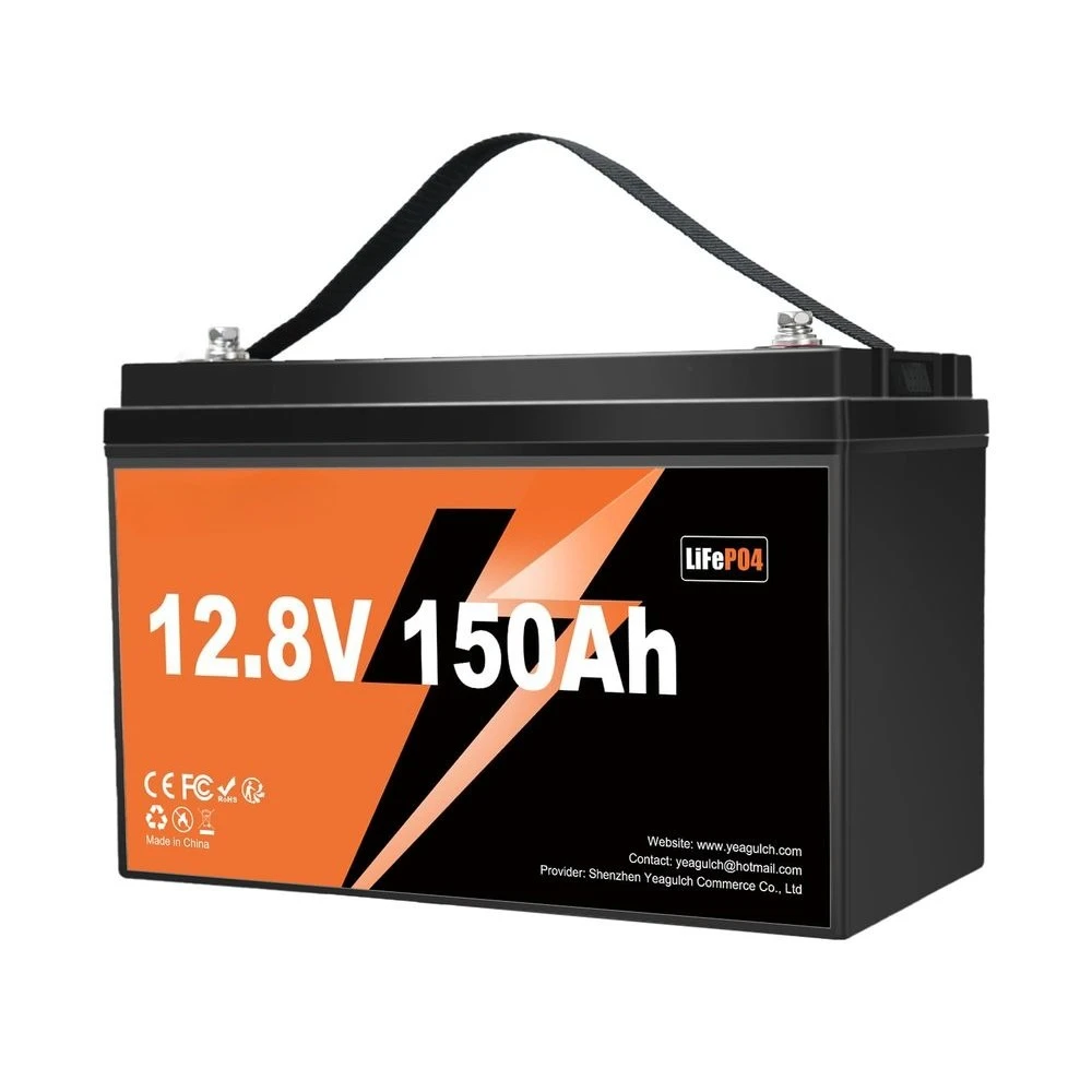 

150Ah LiFePO4 Lithium Battery Builtin 100A BMS 1920Wh 15000 Deep Cycle Rechargable Low Temp Cut Off Battery for Camping, Solar