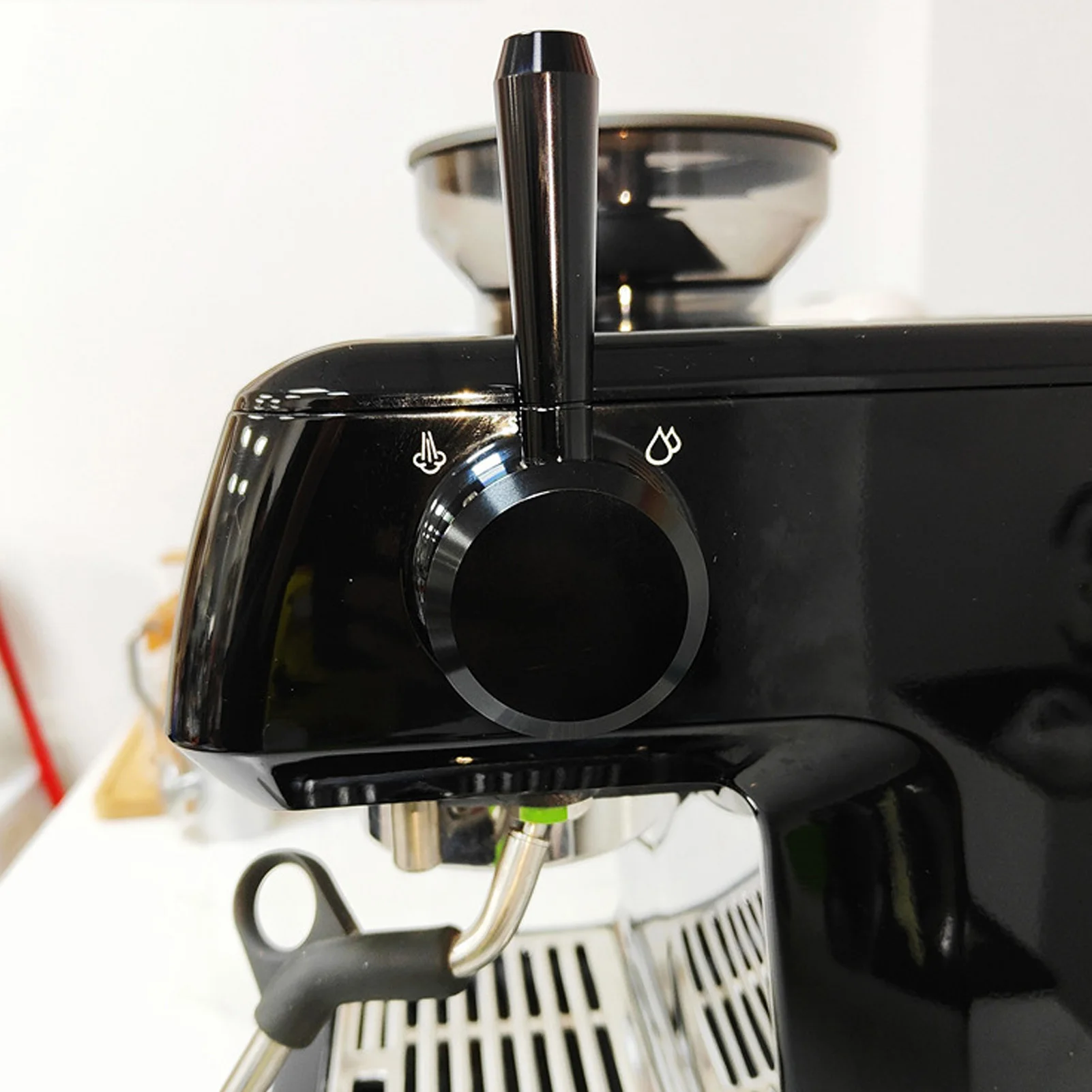 Coffee Machine Steam Lever Aluminium Alloy Easy Installation Glossy Coffee Machine Steam Knob Lever for Sage BES870